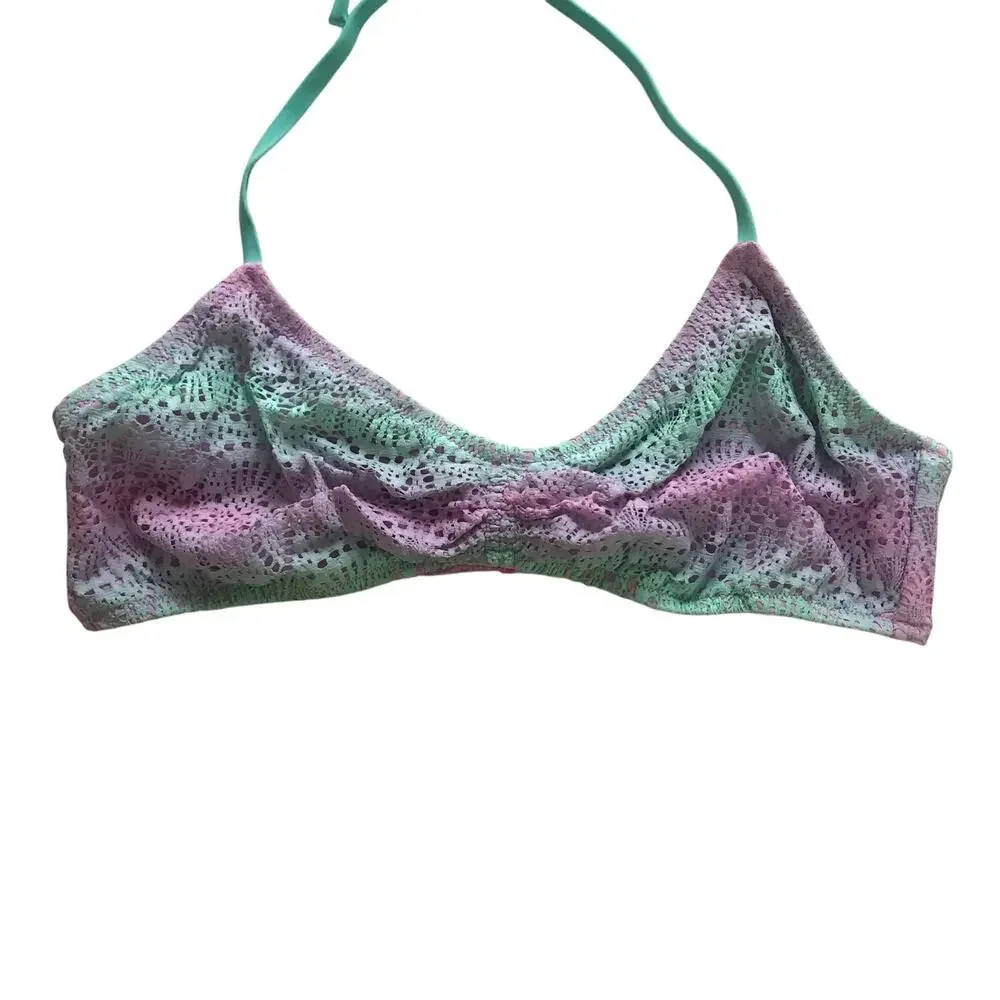 Victoria's Secret Women's XL Unicorn Tie Dyed Halter Bikini Bralette Swim Top